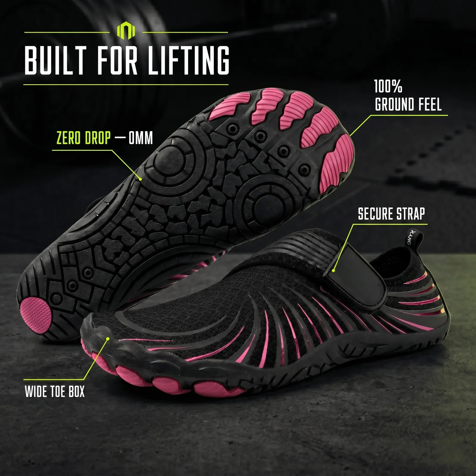 KRAFTBARE FORGE Raw Pink, transitioning to zero-drop lifting shoes
